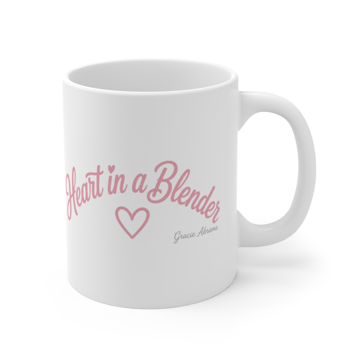 Gracie Abrams "Heart in a Blender" White Mug