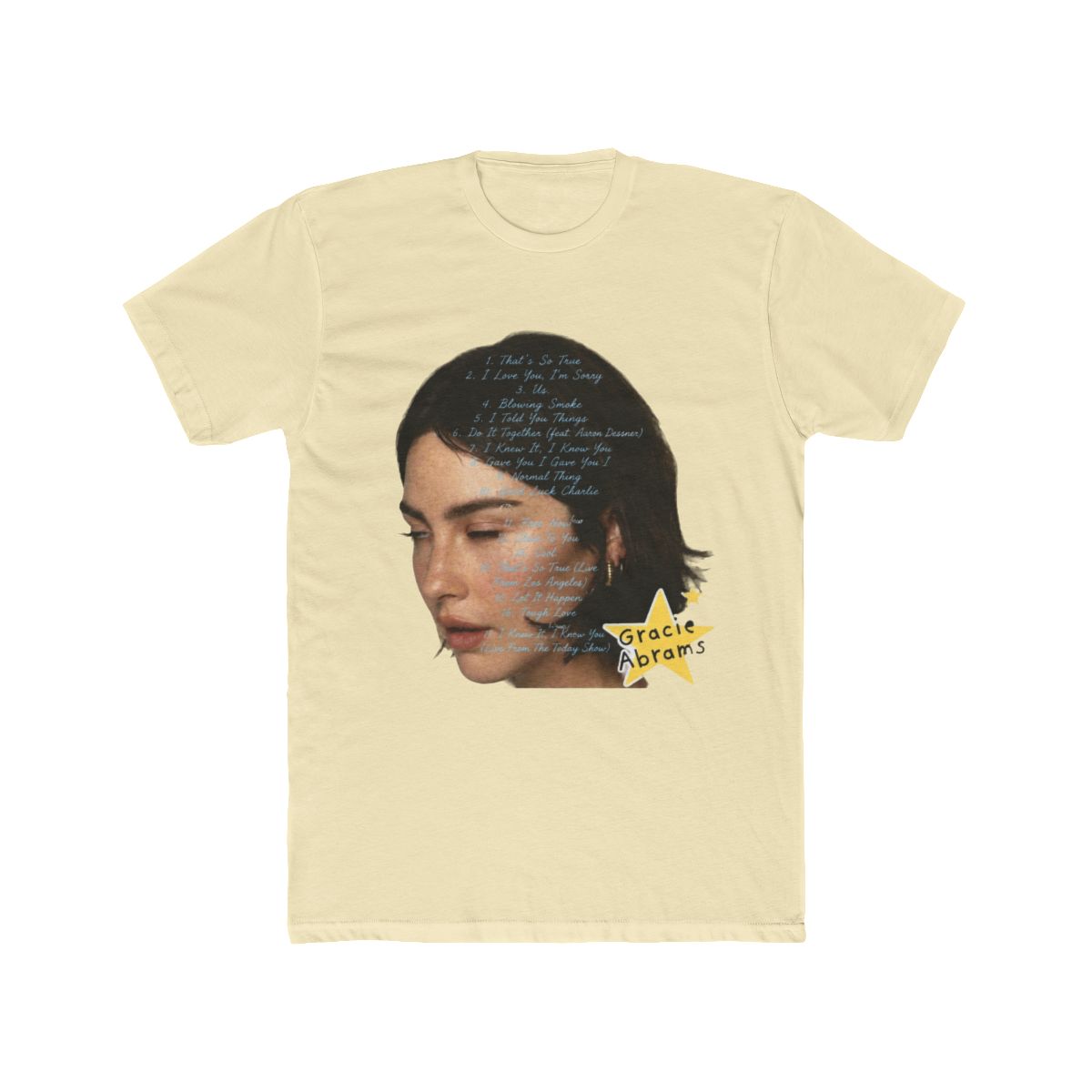 Gracie Abrams Big Face T Shirt - alternate angle 2, merchandise