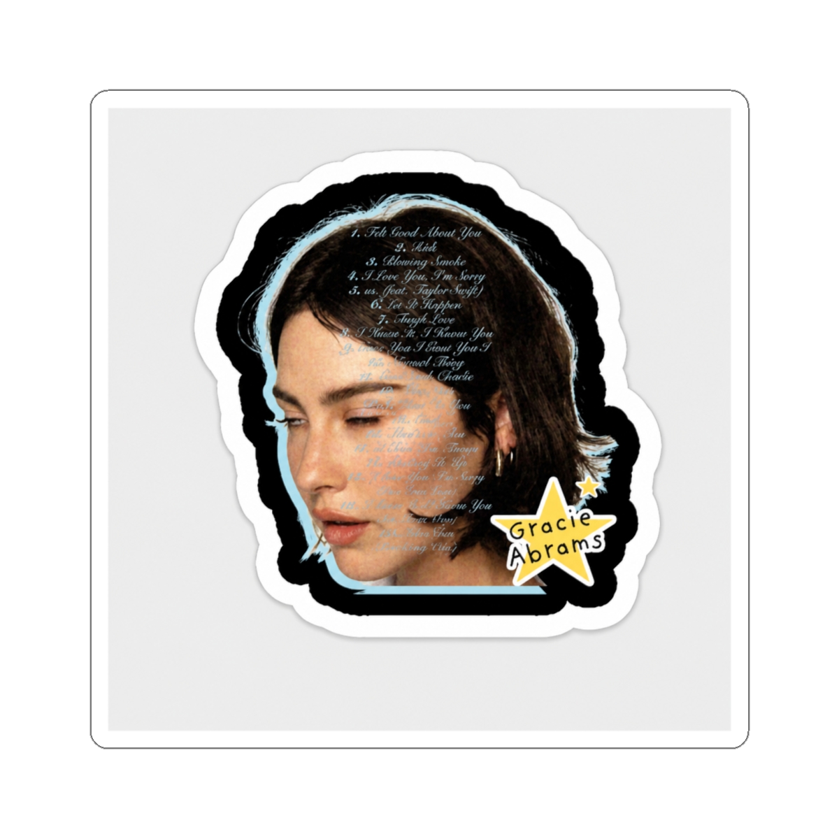 Gracie Abrams Big Face Sticker