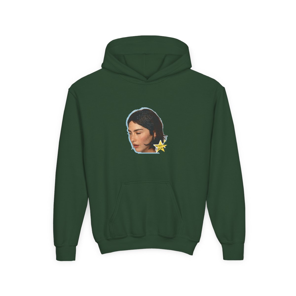 Gracie Abrams Big Face Kids Hoodie - alternate angle 2, merchandise
