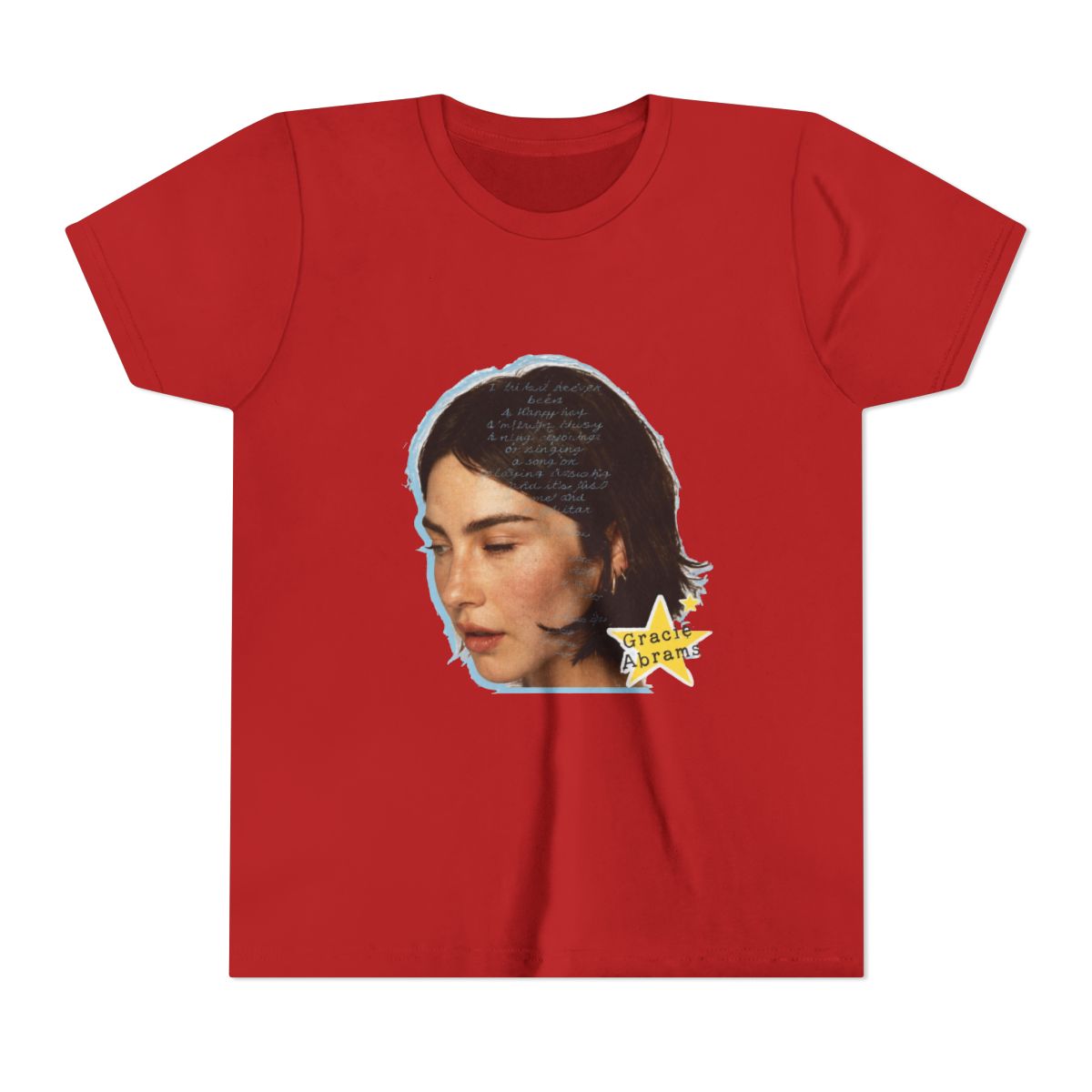 Gracie Abrams Big Face Kids T Shirt - alternate angle 5, merchandise
