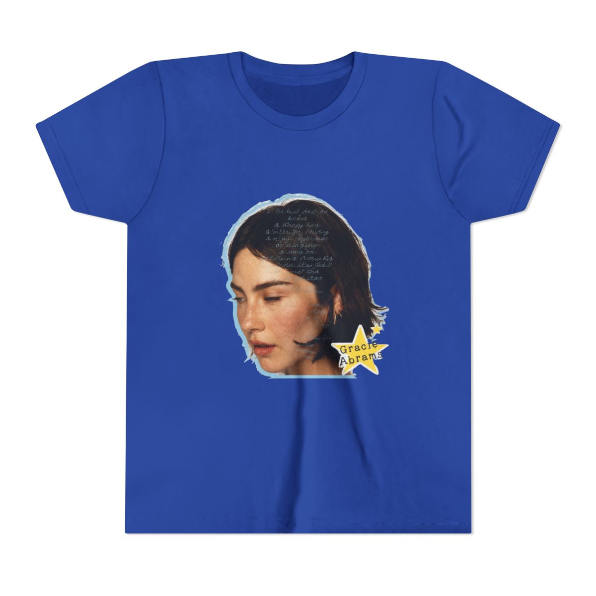Gracie Abrams Big Face Kids T Shirt - alternate angle 3, merchandise