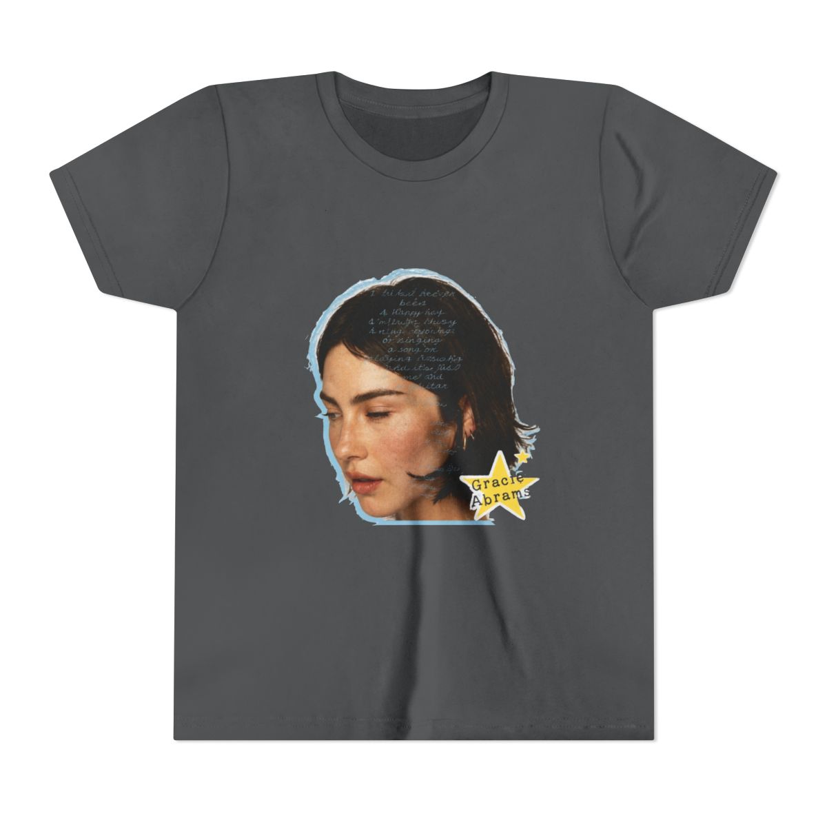 Gracie Abrams Big Face Kids T Shirt - alternate angle 4, merchandise