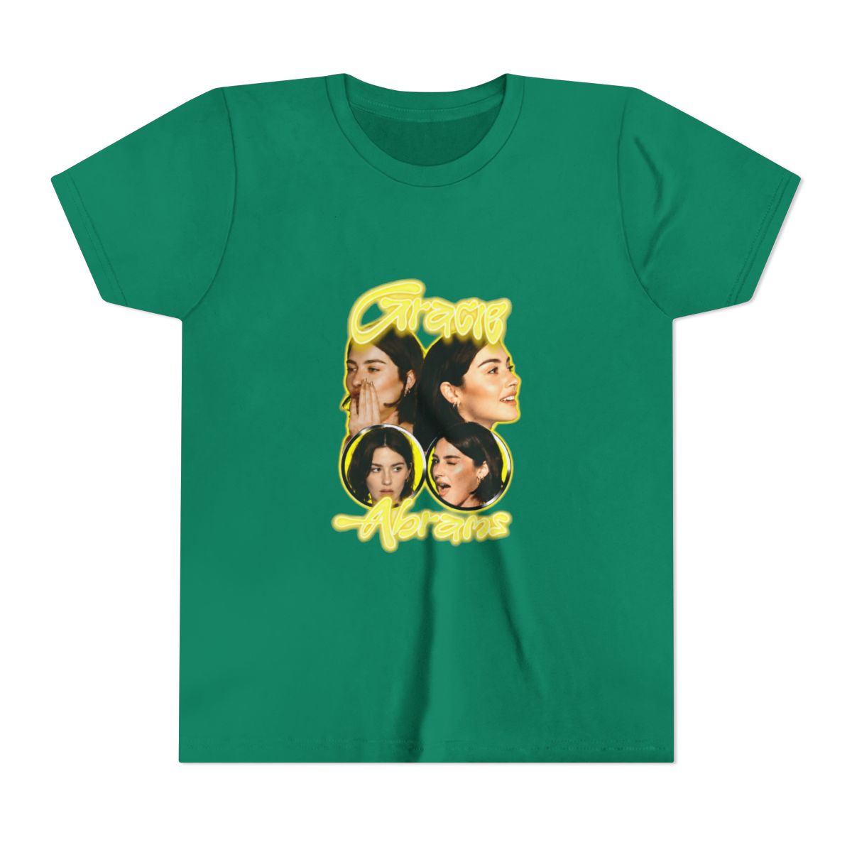 Yellow Grunge - Gracie Abrams Kids T Shirt - alternate angle 4, merchandise