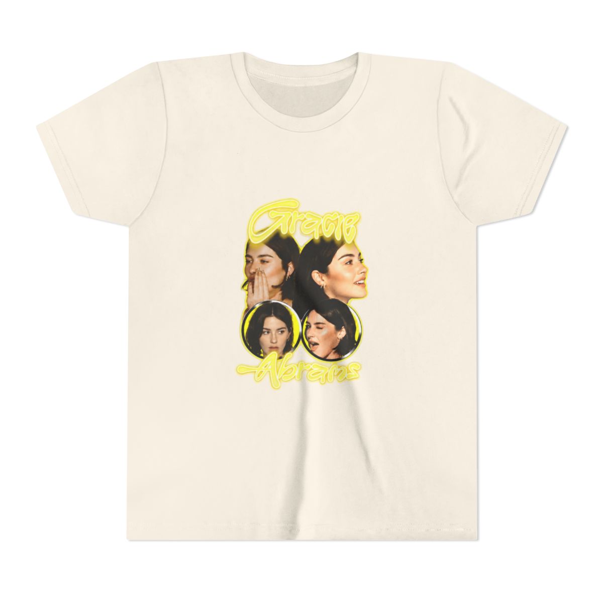 Yellow Grunge - Gracie Abrams Kids T Shirt - alternate angle 3, merchandise